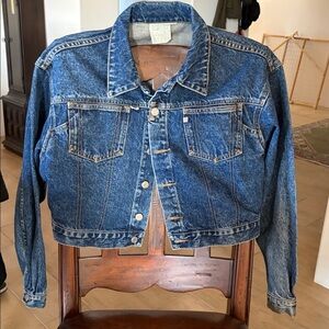 Vintage 80’s Esprit Acid Washed Denim Jean Jacket Cropped Cotton Coastal Cowgirl